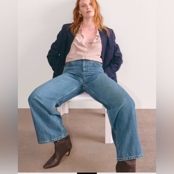 Everlane Blue Wide-Leg Jeans - Picture 5 of 16